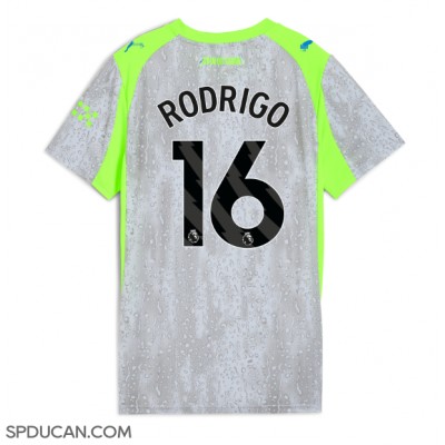 Zenski Nogometni Dres Manchester City Rodri Hernandez #16 Rezervni 2025-26 Kratak Rukav Zenski Nogometni Dres Manchester City Rodri Hernandez #16 Rezervni 2025-26 Kratak Rukav